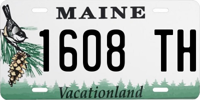 ME license plate 1608TH