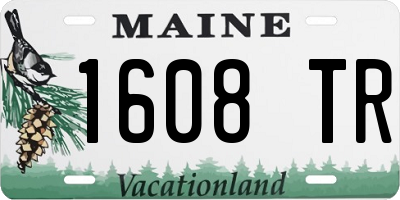 ME license plate 1608TR