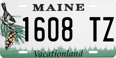 ME license plate 1608TZ
