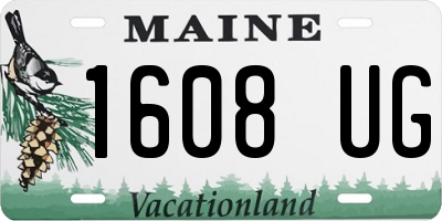 ME license plate 1608UG