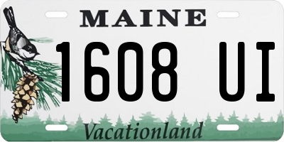 ME license plate 1608UI