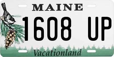 ME license plate 1608UP