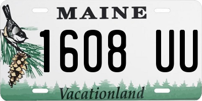 ME license plate 1608UU