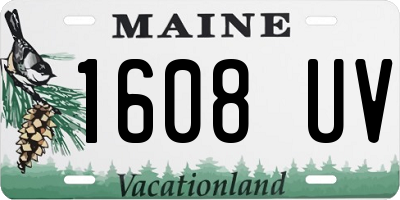 ME license plate 1608UV