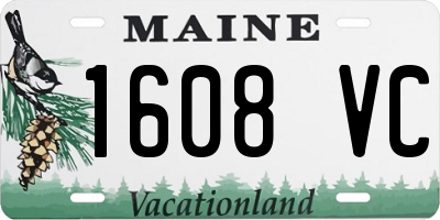 ME license plate 1608VC