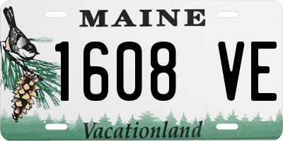 ME license plate 1608VE