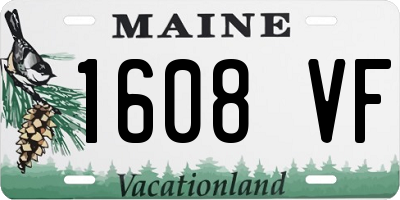 ME license plate 1608VF