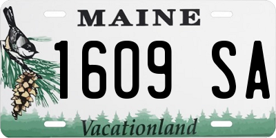 ME license plate 1609SA