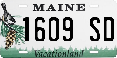 ME license plate 1609SD