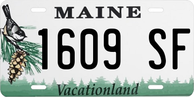 ME license plate 1609SF
