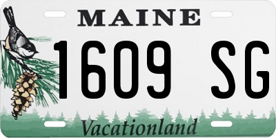 ME license plate 1609SG