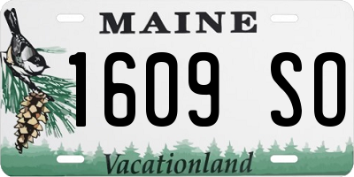 ME license plate 1609SO