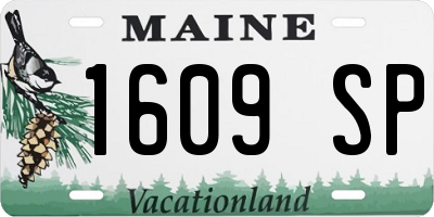 ME license plate 1609SP