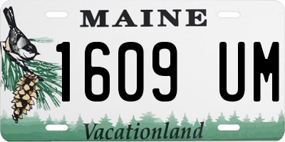 ME license plate 1609UM