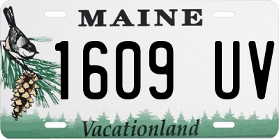 ME license plate 1609UV