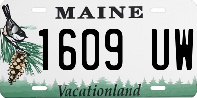 ME license plate 1609UW