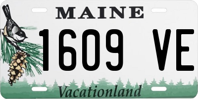 ME license plate 1609VE