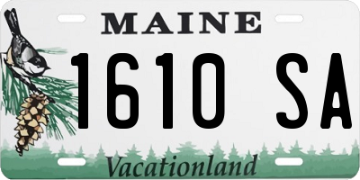 ME license plate 1610SA