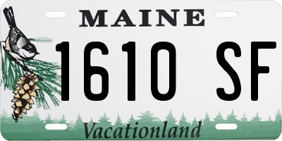 ME license plate 1610SF
