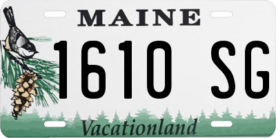 ME license plate 1610SG