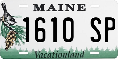 ME license plate 1610SP
