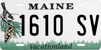 ME license plate 1610SV