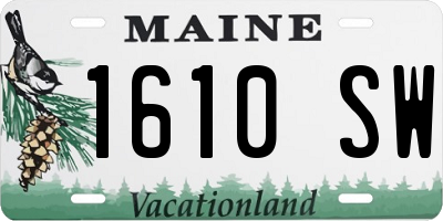ME license plate 1610SW