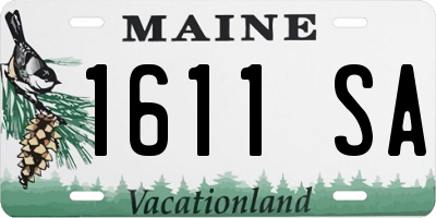 ME license plate 1611SA