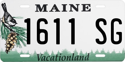 ME license plate 1611SG