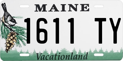 ME license plate 1611TY