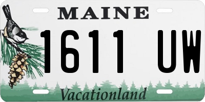 ME license plate 1611UW