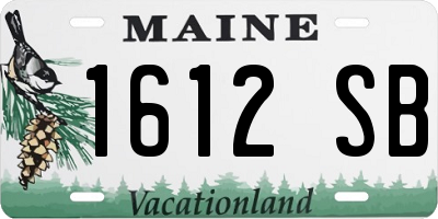 ME license plate 1612SB