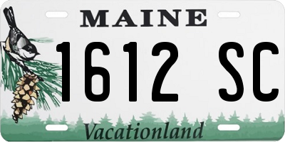 ME license plate 1612SC