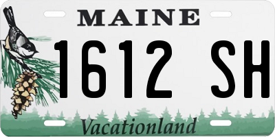 ME license plate 1612SH