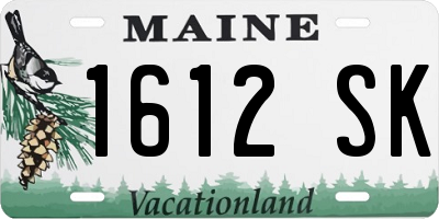ME license plate 1612SK