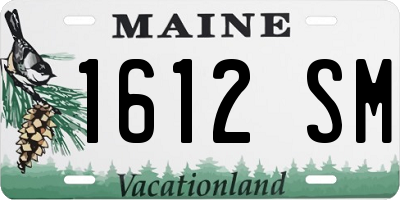 ME license plate 1612SM