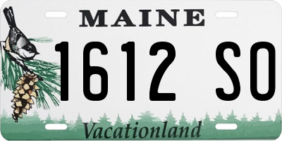 ME license plate 1612SO