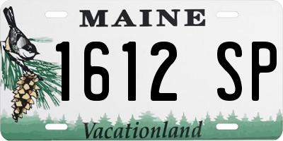 ME license plate 1612SP