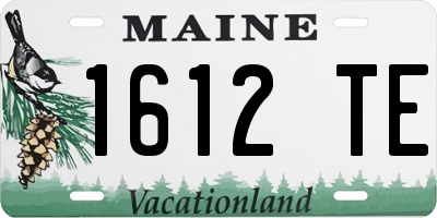 ME license plate 1612TE