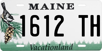 ME license plate 1612TH