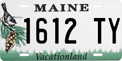 ME license plate 1612TY