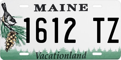 ME license plate 1612TZ