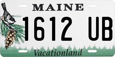 ME license plate 1612UB