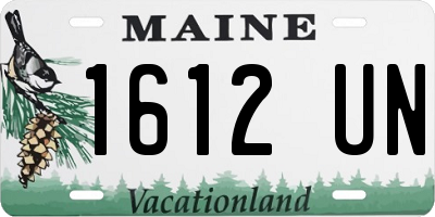 ME license plate 1612UN