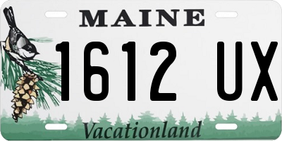 ME license plate 1612UX