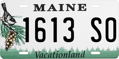 ME license plate 1613SO