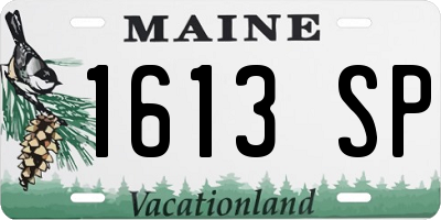ME license plate 1613SP