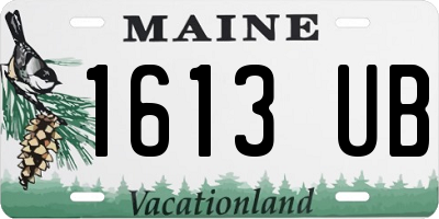 ME license plate 1613UB