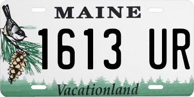 ME license plate 1613UR