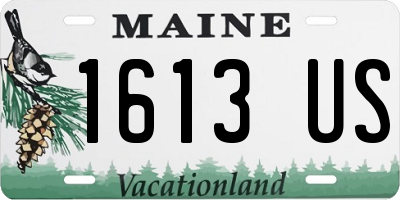 ME license plate 1613US